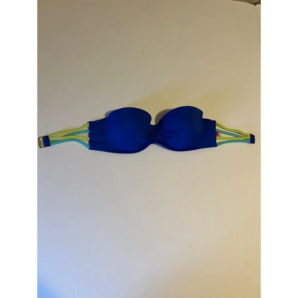 VICTORIA'S SECRET 32C Bikini Swim Suit Bikini Top Bright Strapless Beach Resort